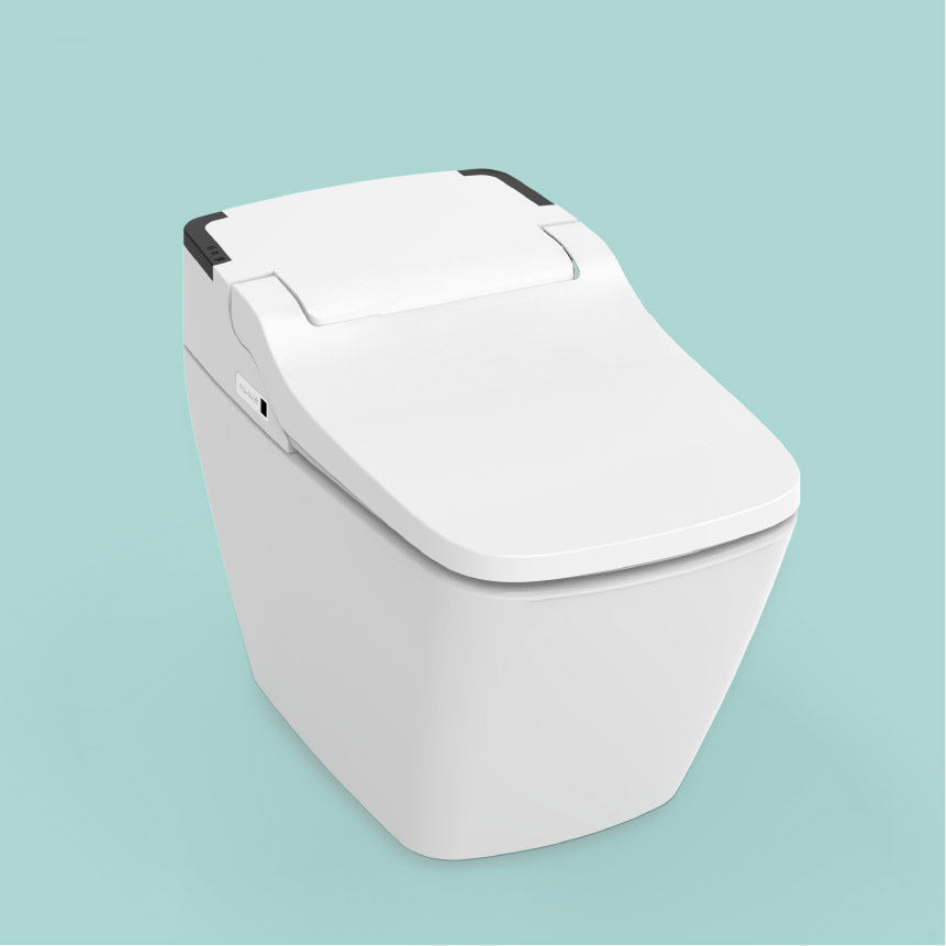 carré intelligent housse de siège de toilette led lumière télécommande  chauffage